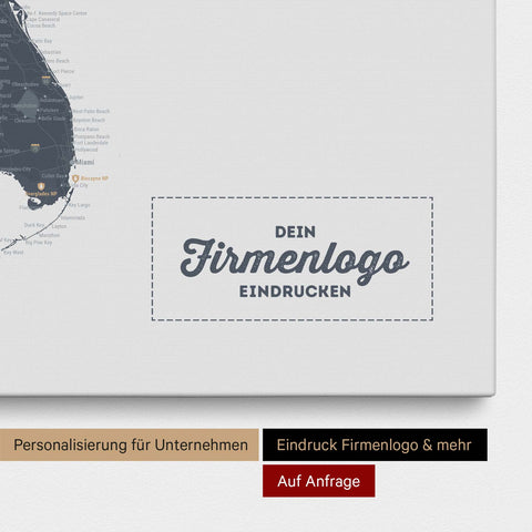 Push Pin USA Map TRAVEL® (Pinboard) – Denim Blue