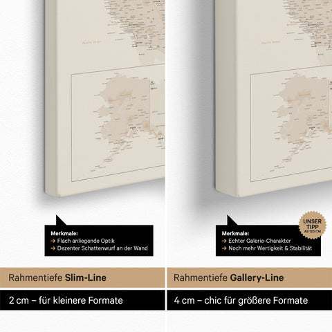 Push Pin USA Map TRAVEL® (Pinboard) – Gold