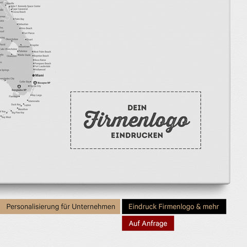 Push Pin USA Map TRAVEL® (Pinboard) – Multicolor Gray