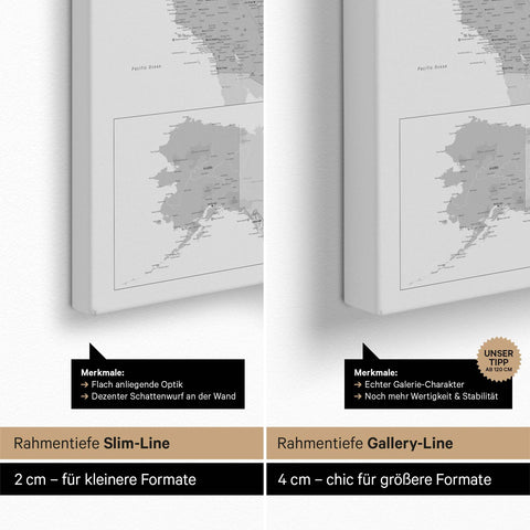 Push Pin USA Map TRAVEL® (Pinboard) – Coolgray