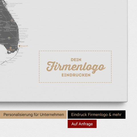 Push Pin USA Map TRAVEL® (Pinboard) – Light Gray