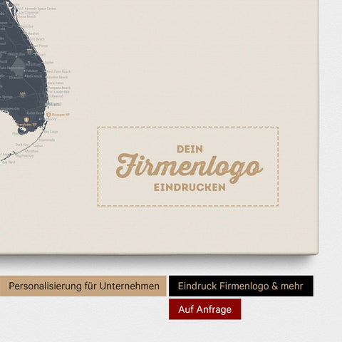 Push Pin USA Map TRAVEL® (Pinboard) – Navy Light