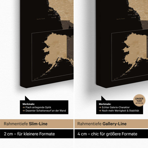 Push Pin USA Map TRAVEL® (Pinboard) – Sonar Black