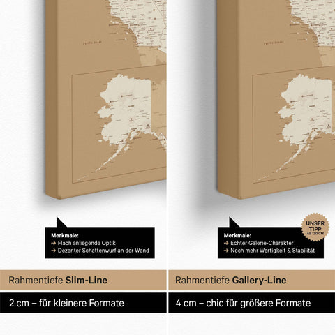 Push Pin USA Map TRAVEL® (Pinboard) – Treasure Gold