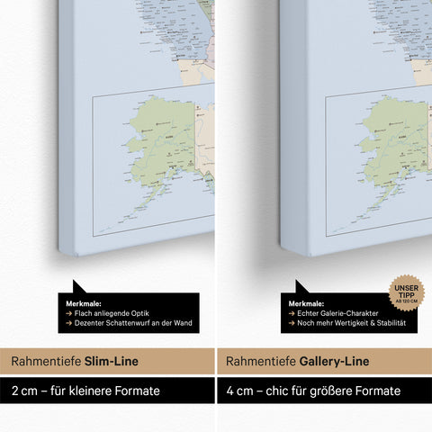 Push Pin USA Map TRAVEL® (Pinboard) – Multicolor Atlas (Political Map)