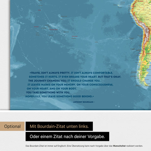 Topografische wereldkaart ANTARCTICA® magnetisch bord – multicolor topo
