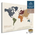 Magnetische Weltkarte ANTARCTICA mit Antarktis als massives Magnetboard in der Farbe Multicolor Vivid, in einem modernen, minimalistischem Design zum Pinnen und Markieren von Reisezielen mit Magneten