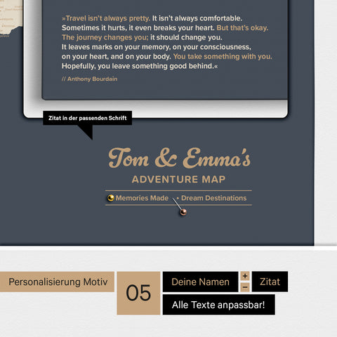 World Map ANTARCTICA® Push Pin Canvas (Pinboard) – Hale Navy