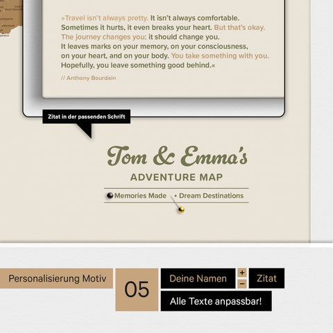 World Map ANTARCTICA® Push Pin Canvas (Pinboard) – Olive Green