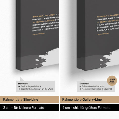 World Map ANTARCTICA® Push Pin Canvas (Pinboard) – Dark Gray