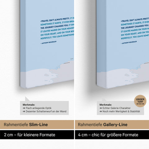 Wereldkaart ANTARCTICA® Canvas Prikbord – Multicolor Classic