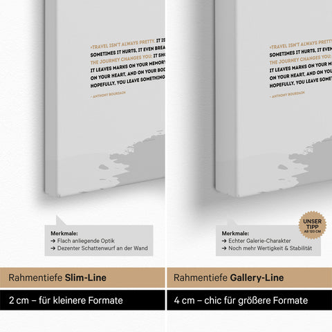 World Map ANTARCTICA® Push Pin Canvas (Pinboard) – Light Black