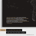 World map FINELINE in black and white with a printed quote from Anthony Bourdain, which can be replaced with any other quote of your choice