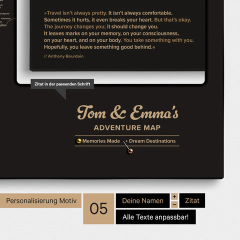 Push Pin World Map FINELINE® (Pinboard) – Sonar Black