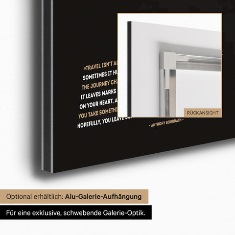 Alu-Galerie-Aufhängung für eine magnetische Weltkarte für eine schwebende Optik