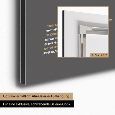 Alu-Galerie-Aufhängung für eine magnetische Weltkarte für eine schwebende Optik