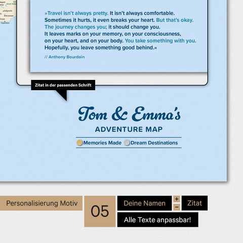 Magnetische wereldkaart TRAVEL® magnetenbord – multicolor klassiek