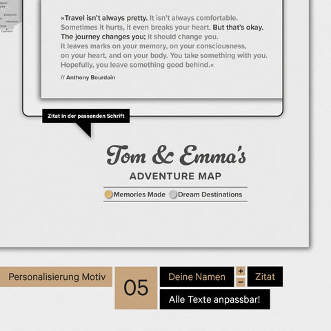 Magnetische wereldkaart TRAVEL® magnetenbord – multicolor grijs