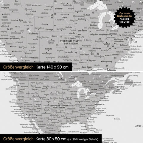 Magnetische wereldkaart TRAVEL® magnetenbord – multicolor grijs