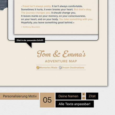 World Map TRAVEL® Premium Magnetic Board – Navy Light