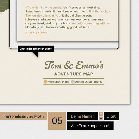 Magnetische wereldkaart TRAVEL® magnetenbord – olijfgroen