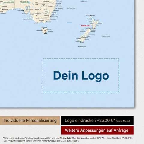 Magnetische wereldkaart TRAVEL® magnetenposter – multicolor klassiek