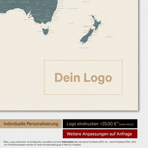 Magnetische wereldkaart TRAVEL® magnetenposter – multicolor levendig