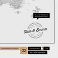 Motif alternatif pour une personnalisation avec ton nom sur une carte du monde en couleur multicolore gris