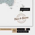 Motif alternatif pour une personnalisation avec ton nom sur une carte du monde en couleur Multicolore Clair