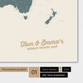Motif alternatif pour une personnalisation avec ton nom sur une carte du monde en couleur Multicolore Vif