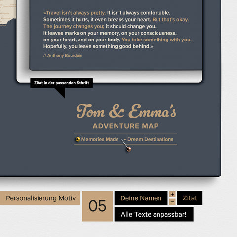 Design Push Pin World Map TRAVEL® (Pinboard) – Hale Navy 