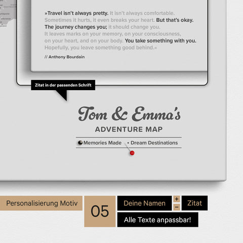 Design Push Pin World Map TRAVEL® (Pinboard) – Coolgray