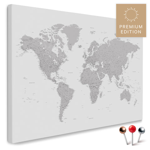 Design Push Pin World Map TRAVEL® (Pinboard) – Gold