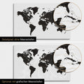 Weltkarte in Light Black (Weiß Schwarz) mit zweidimensionalen Meerestiefen