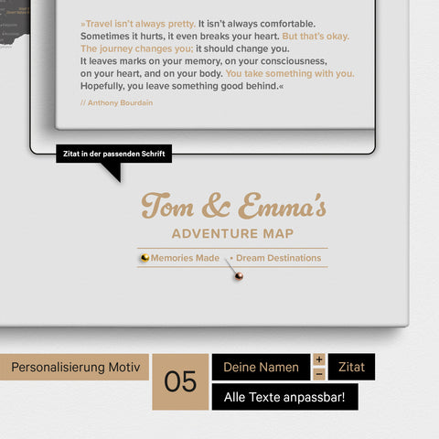 Design Push Pin World Map TRAVEL® (Pinboard) – Light Gray