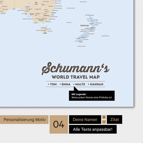 Carte politique du monde en couleur multicolore Atlas avec personnalisation en tant que logo familial