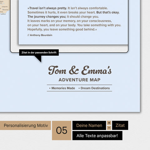 Wereldkaart TRAVEL® Design Premium Poster – Multicolor Atlas