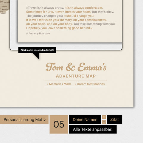 Wereldkaart TRAVEL® Design Premium Poster – Multicolor Mat