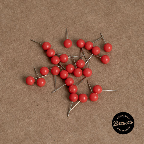 Stecknadeln Pinns in Rot für Weltkarte Pinnwand und Leinwand