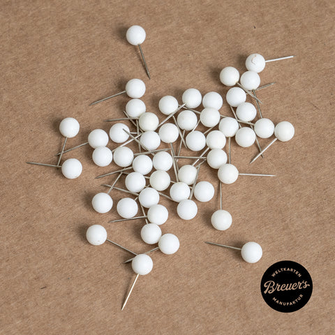 Stecknadeln Pinns in Weiß für Weltkarte Pinnwand und Leinwand